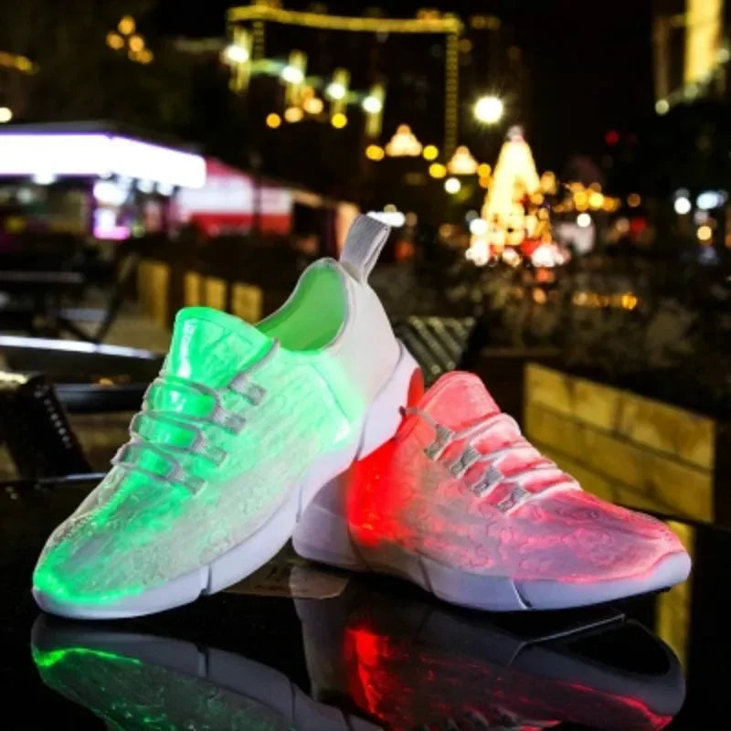 USB Rechargeable Flashing Sneakers for Kids & Adults