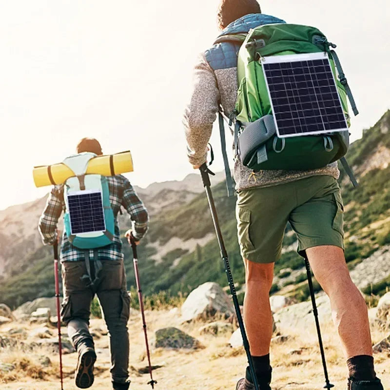 5V Waterproof Solar Panel – Portable Solar Charger with Dual USB, Outdoor Camping Solar Battery Charger