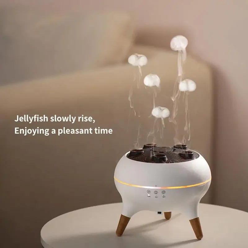 Dynamic Jellyfish Air Humidifier 250ml, Essential Oil Diffuser with Remote & 7-Color Night Light
