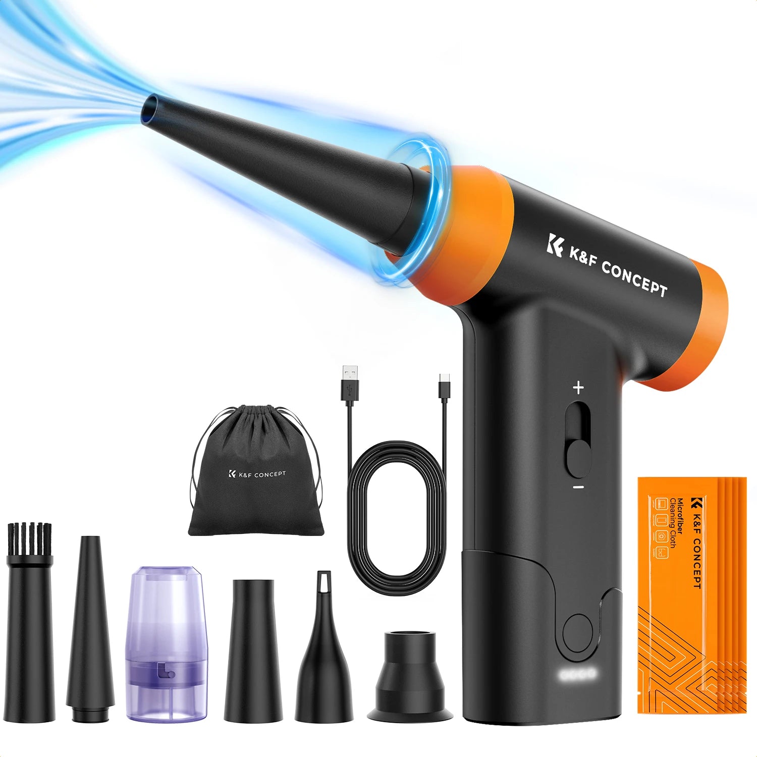 14-in-1 Electric Air Duster – High-Speed 150,000 RPM Blower for Computer, Keyboard, and Car Cleaning