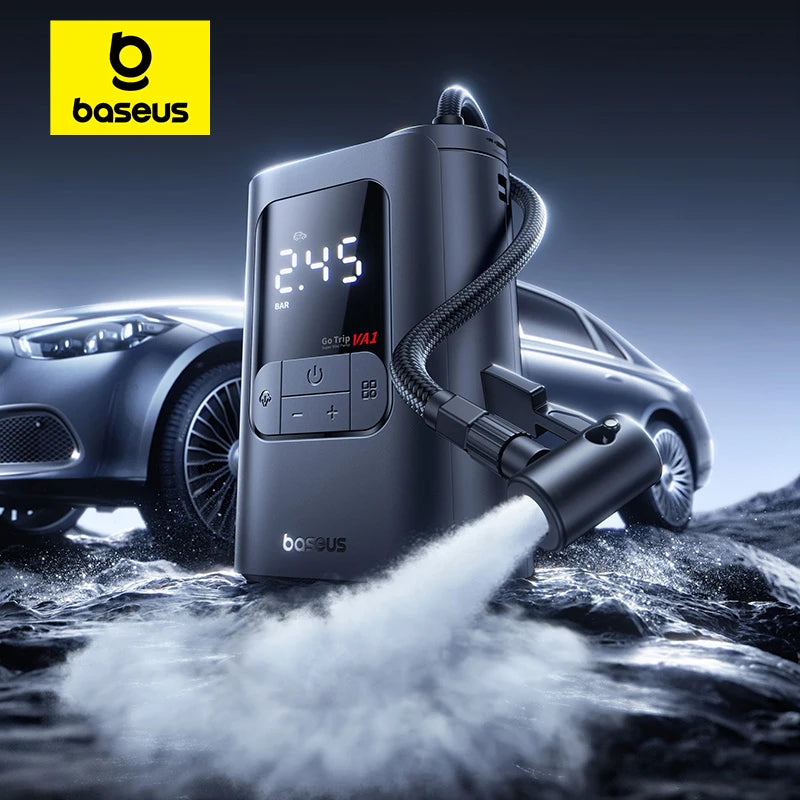 Portable Baseus GoTrip VA1 Pro/Max Air Pump – 7500mAh Inflator for Cars, Bikes, Motorcycles, Balls