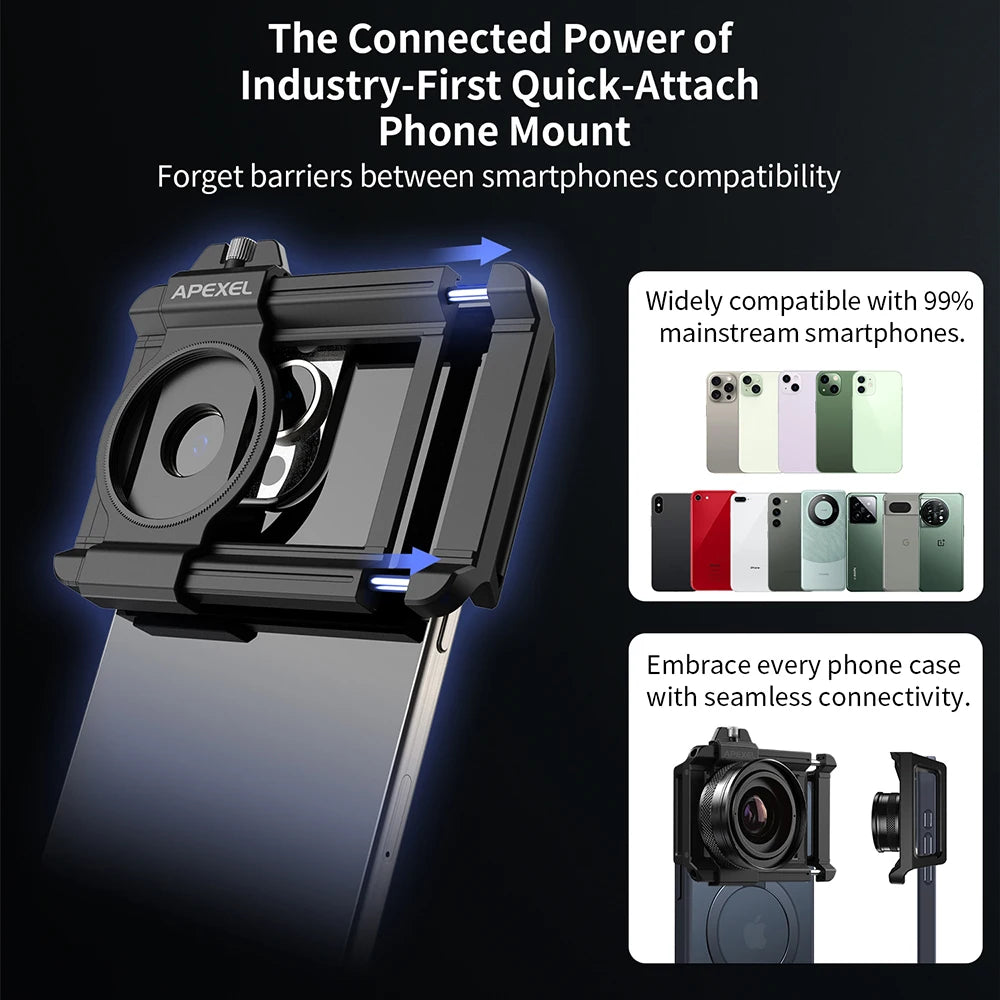 Professional 10–20X Macro Lens, High Definition Phone Camera Lens for iPhone Samsung