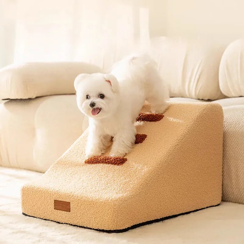 Safe Ladder & Ramp for Dogs, Protects Older Dogs’ Joints, for Sofa & Bed, 2/3-Step Non-Slip Puppy Stairs