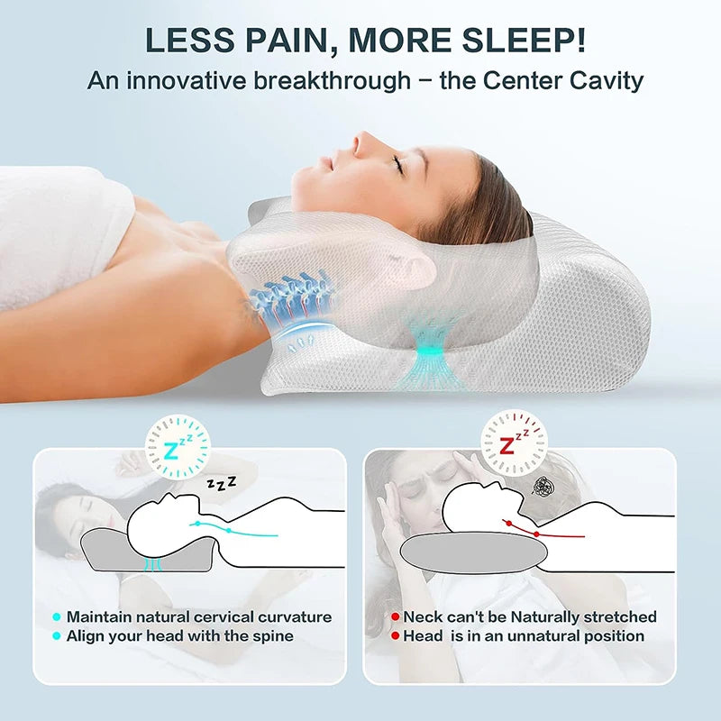 Contoured Neck Support Pillow