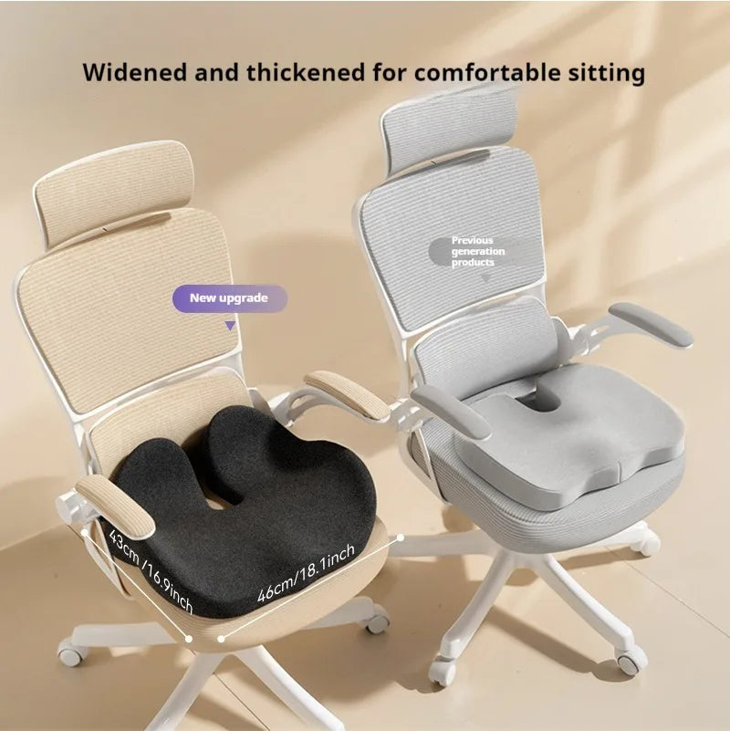 Ergonomic Memory Foam Seat Cushion – Comfortable Office Chair Pad for Long Sitting Relief