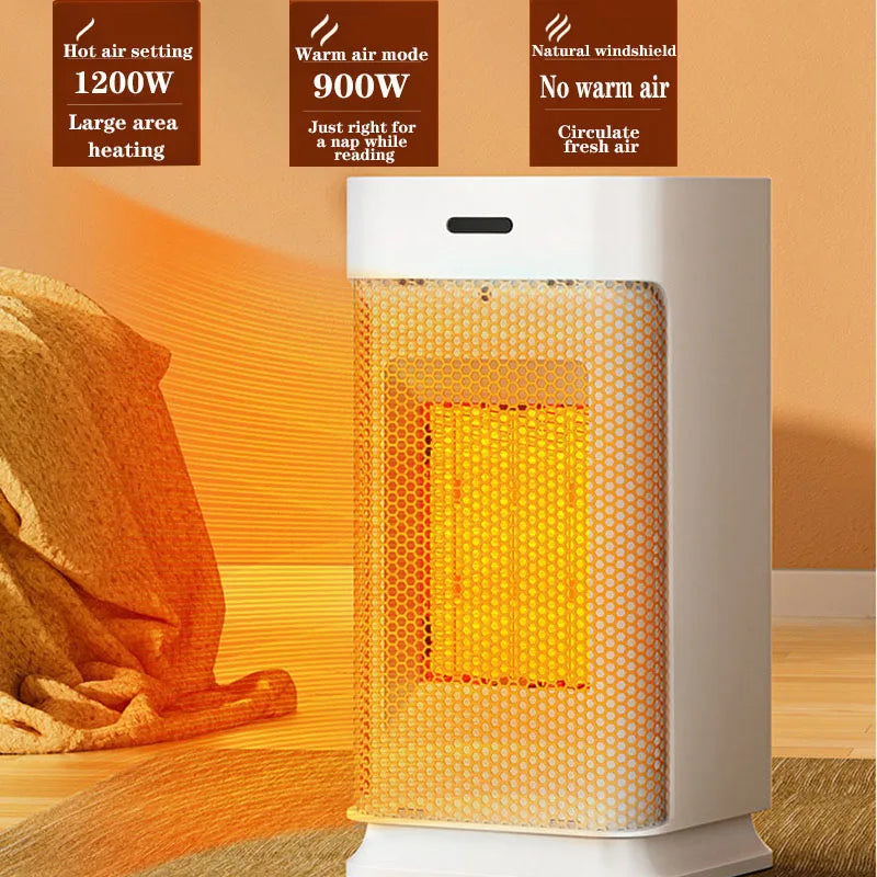 Room Heater with Timer, Multi-Speed Adjustment, Fan & Night Light