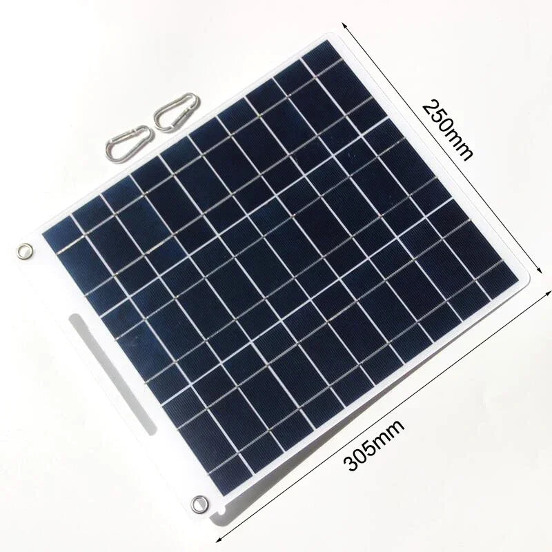 5V Waterproof Solar Panel – Portable Solar Charger with Dual USB, Outdoor Camping Solar Battery Charger