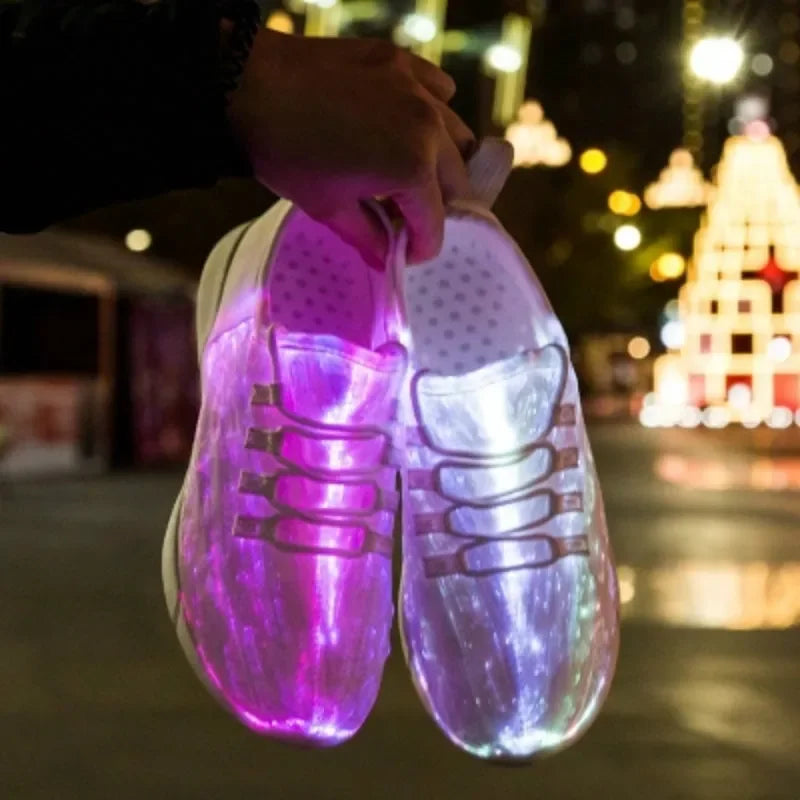 USB Rechargeable Flashing Sneakers for Kids & Adults