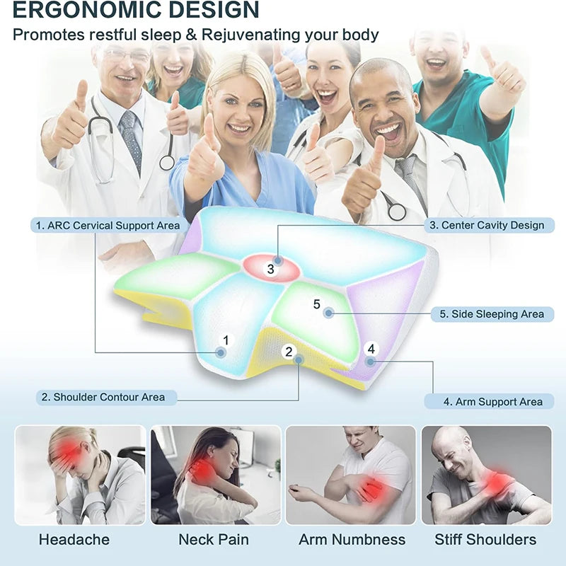 Contoured Neck Support Pillow