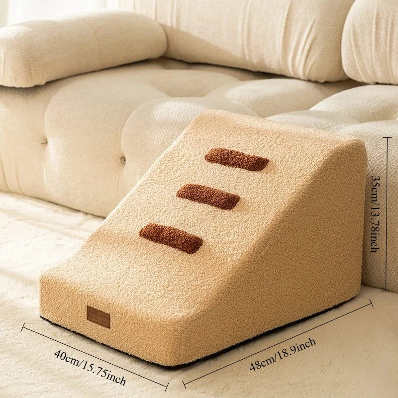 Safe Ladder & Ramp for Dogs, Protects Older Dogs’ Joints, for Sofa & Bed, 2/3-Step Non-Slip Puppy Stairs