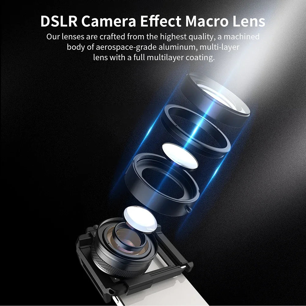 Professional 10–20X Macro Lens, High Definition Phone Camera Lens for iPhone Samsung